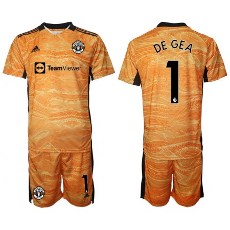 Manchester United David de Gea 1 Torwart Kinder 2021/22 Heim Trikotsatz Kurzarm (+ Kurze Hosen)